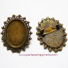 Lot 5 broche ovale 35mm bronze