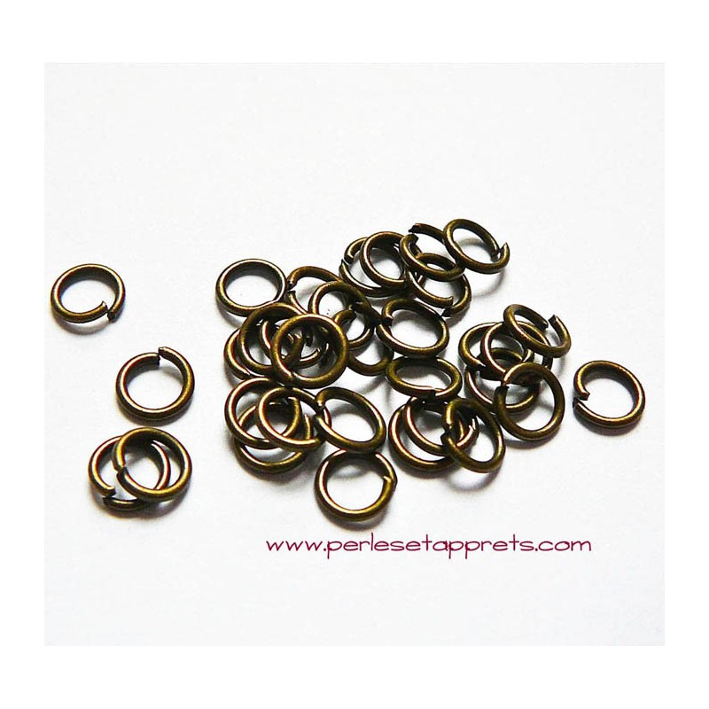 Anneaux aluminium cuivre 7.25 mm, anneaux en alu cuivre pour bijoux