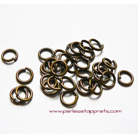 Lot 20 anneaux de jonction rond ouvert simple en métal laiton 6mm perles et apprêts pour bijoux