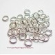 Lot 100 anneaux de jonction rond simple ouvert en métal argenté clair 4mm, perles et apprêts pour bijoux