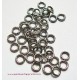 Lot 50 anneaux de jonction rond simple ouvert en métal argenté rhodié 6mm perles et apprêts pour bijoux