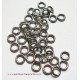 Lot 50 anneaux de jonction rond simple ouvert en métal argenté rhodié 4mm perles et apprêts pour bijoux