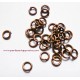 Lot 50 anneaux de jonction rond ouvert simple en métal bronze 4mm perles et apprêts pour bijoux