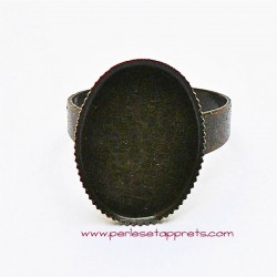 Lot 5 bague ovale 18mm bronze