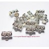 Lot 20 bélières en métal argenté 11mm
