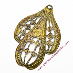 Lot 10 estampe en filigrane 6cm bronze
