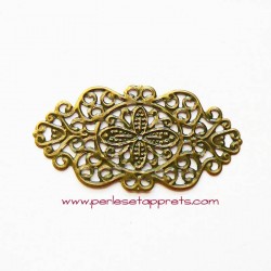 Estampe ovale en filigrane en métal bronze laiton 45mm pour bijoux meubles perles et apprêts