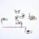 Lot 30 cache noeuds en métal argenté 4mm pour bijoux cordons, perles et apprêts