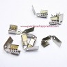 Lot 50 embouts plats 5mm rhodium