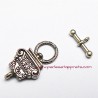 Lot 2 fermoir toggle 23mm argent