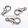 Lot 10 fermoir mousqueton 28mm rhodium