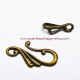 Lot 9 fermoirs toggle en métal bronze laiton 25mm pour bijoux perles et apprêts