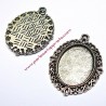 Lot 10 pendentif ovale 40mm argent