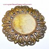 Lot 12 pendentif rond 50mm en laiton