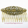 Lot 6 Peigne 14 dents 8cm bronze