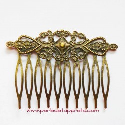 Peigne 10 dents 6cm bronze