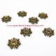 Lot 20 perles intercalaires rondes plates en métal bronze laiton 9mm pour bijoux perles et apprêts