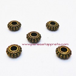 Lot 16 perles intercalaires 8mm ronde bronze