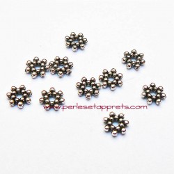 Lot 20 perles intercalaires 7mm argent