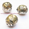 Lot 6 Perle ovale 23mm argent