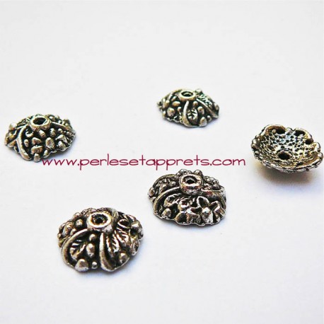 Coupelle calotte caps en métal argent tibétain 14mm pour bijoux perles et apprêts