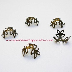 Lot 20 coupelles calottes caps ciselées en métal bronze laiton 12mm pour bijoux perles et apprêts