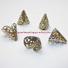 Lot 34 Coupelle cône filigrane 17mm rhodium