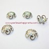 Lot 126 coupelles ciselées rhodium 10mm