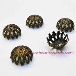 Lot 10 coupelles 12mm bronze