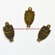 Lot 6 breloques chouette hibou en métal bronze laiton 18mm pour bijoux perles et apprêts