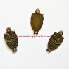 Lot 21 breloques chouette 18mm bronze