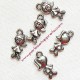 Lot 12 breloques fillette 15mm argent