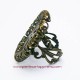 Bague ronde 30mm filigrane en bronze laiton, à décorer, perles et apprêts
