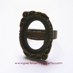 Lot 7 bague ovale 23mm bronze