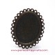 Bague ovale 34mm en bronze laiton à décorer, perles et apprêts