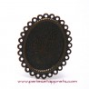 Lot 6 bague ovale 34mm bronze