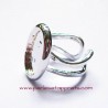 Lot 6 bague ovale 18mm argent