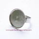 Lot 8 bague ronde 22mm rhodium