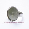 Lot 8 bague ronde 22mm rhodium