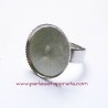 Lot 8 bague ronde 18mm rhodium