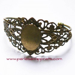 Lot 9 bracelet jonc réglable en laiton estampe filigrane