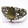 Lot 9 bracelet jonc réglable en laiton estampe filigrane