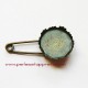 Lot 4 broche épingle ronde 20mm bronze