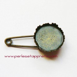 Broche épingle ronde en laiton bronze 45mm, pour bijoux, perles et apprêts