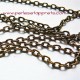 Chaîne ciselée à maille forçat 4mm en bronze laiton, pour bijoux, perles et apprêts