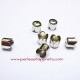 Lot 40 embouts 8mm rhodium pour cordon