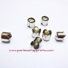 Lot 40 embouts 8mm rhodium pour cordon