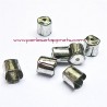 Lot 60 embouts 6mm rhodium pour cordon