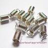 Lot 20 embouts ressort 3mm en métal argenté