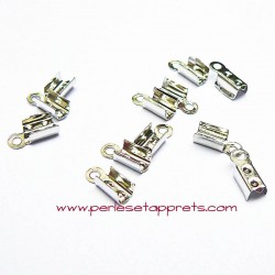 Lot 40 embouts plat 4mm rhodium